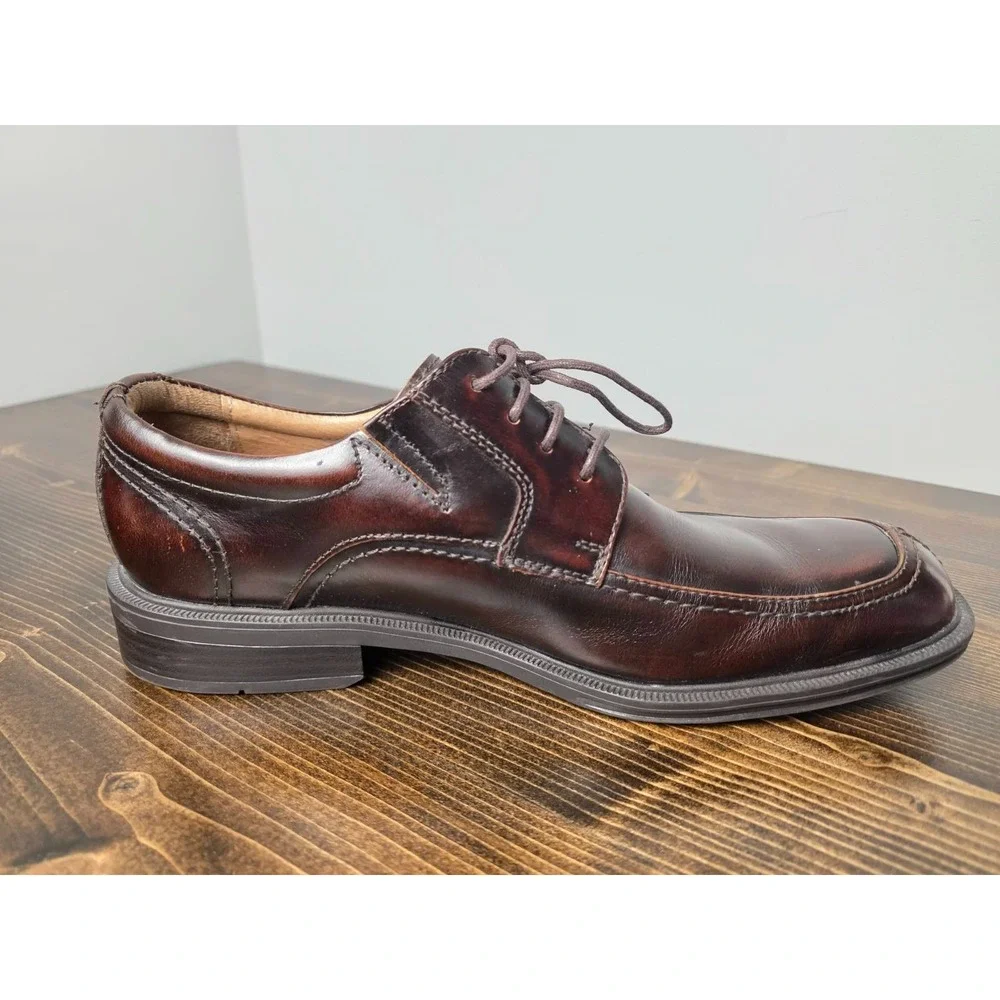Florsheim Billings Men's 10 D Shoes Brown‎ Leather Derby Square Toe Oxford 13113